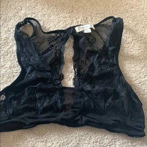 Black lace bralette